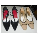 LIFE STRIDE, TAN/BRONZE & CARESSA BLACK STRAP