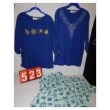 2 QUACKER FACTORY SHIRT SIZE 1X, D & CO SHIRT