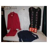 SEQUINED CARDIGAN SHELL IS 100% SILK (SOME RIPS),