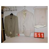 NORM THOMPSON TAN SUIT WITH 35 R PANTS, MANI 36R
