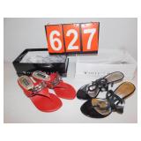 WHITE HOUSE BLACK MARKET RED SANDALS UNWORN AND