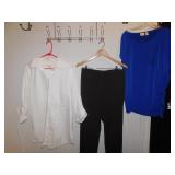 CHICO SZ. 2 TOPS, 10 BROWN PANTS