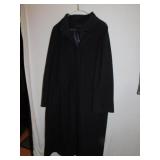 BLACK WOOL COAT SZ. LARGE