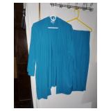 KORET BLUE 2 PIECE 2X SET, LIZ CLAIBORNE LARGE