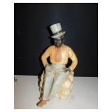 CHALK MAN SITTING, 18" TALL, CHALK SMALL CRACK ON