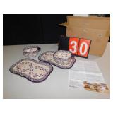 NEW TEMP-TATIONS STONEWARE 2 BOWLS/TWO PLATES