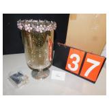 NEW 11" H CANDLE HOLDER W/ REMOTE LED LIGHTS