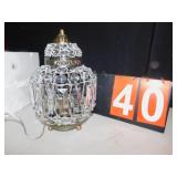 12" H LIGHT W/ ROCKER SWITCH IN OB GLASS CRYSTALS