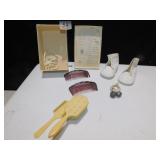 BABY SHOES, BRUSH, COMBS, SHOE BOX