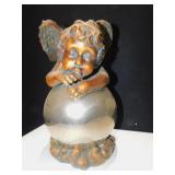 CHERUB ON BALL W/ PLASTIC CHERUB GLASS BALL