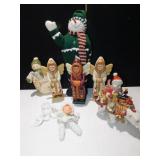 HOLIDAY SNOWMAN, ANGELS, SNOWMAN ON BEAR, ETC.