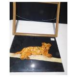 UNIQUE PAINTING: GLASS PAINTED WITH FOIL PUT ON