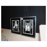 2 MODERNISTIC FRAMED PICTURES