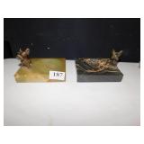 SCOTTIE DOG ASHTRAYS MARBLE