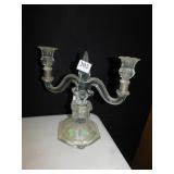 11" X 11" GLASS CANDLE STICK