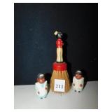 BLACK CRUMB BROOM AND SALT/PEPPER