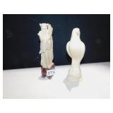 SOAPSTONE FIGURINE, HANDMADE BIRD 8"