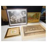 PRINTS, MAN WITH HORSE, LAST SUPPER, ETC.