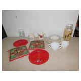 PLATES JOHNSON BROS. MUGS, COOKIE JAR, ETC.