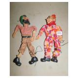 VINTAGE MARIONETTES BY HAZELLE, 13" H