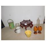 MCCOY PLANTER 3.5" H, PLANT STAND, ETC.