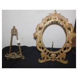 BRASS PICTURE FRAME 18" X 13", EASEL