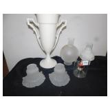 METAL VASE 15.5" H, GLOBES