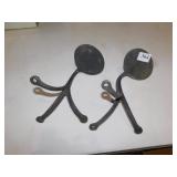 TWO IRON HOOKS/PLATES