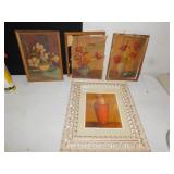 POPPIES AND VASE PRINT IN FRAME