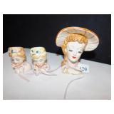 HEAD VASE 5.5" NAPCO, HEAD VASES INARCO