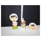 KISS ME NODDERS, BOTH HAVE HEAD DAMAGE TO BACK