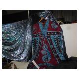 TIE DYE ZIPPER BACK DRESS, VINTAGE L