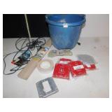 COVER SWITCH PLATES, WATER BUCKET, ETC.