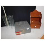 STRONG BOX NO KEY, HURRICANE 10", WALL SHELF