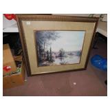 PICTURE FRENCH CROSSING 35" H X 41" W RIVER WITH