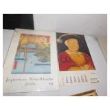 2006 JAPANESE WOOD BLOCK CALENDAR, 2 CALENDARS
