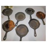 CAST IRON SKILLETS MARKED AM ON BOTTOM