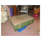 BLUEPRINT CABINET, WOOD 31 W, 27.5 D, 10" H