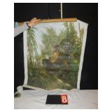 CANVAS PAINTING 43" H X 34" W, NOT SIGNED