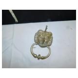 SOLID BRASS LION KNOCKER 8"