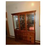 ASHLEY 2 PIECE CHINA 74" H  54" W X 16.5" D, 3