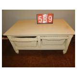 BASKET COFFEE TABLE 2 PULL OUT DRAWERS 39" W X