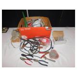 PLIERS, WRENCH, JUMPER CABLES, PLUMBING