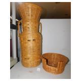 TALL VASE AND BASKET