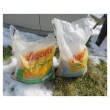 2 BAGS OF DECORATIVE ROCK, 1 POND PEBBLES 1 CREEK