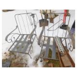 2 METAL PATIO CHAIRS