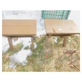 2 BENCHES AND LOUNGE CHAIR