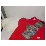 SOFT BLANKET, WEST LOOP SCARF, ROBE RED NO BELT