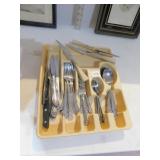 STAINLESS JAPAN FLATWARE AND UNUSUAL STEAK KNIVES