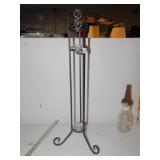 CANDLE STAND 30" IRON W/ T LIGHT CANDLE
